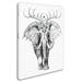 Trademark Fine Art 'Elephant Soul' Graphic Art Print on Wrapped Canvas in White/Black | 47 H x 35 W x 2 D in | Wayfair ALI18509-C3547GG