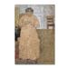 Trademark Fine Art 'Woman Knitting In Pink Dress' Print on Wrapped Canvas Canvas | 24 H x 16 W x 2 D in | Wayfair AA00473-C1624GG