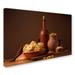 Trademark Fine Art 'Still Life w/ Pasta & Ceramic Ware' Photographic Print on Wrapped Canvas in White | 30 H x 47 W x 2 D in | Wayfair