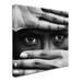 Trademark Fine Art 'Eyes' Photographic Print on Wrapped Canvas in Black/White | 14 H x 14 W x 2 D in | Wayfair 1X03147-C1414GG