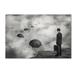 Trademark Fine Art 'The Road Less Traveled' Graphic Art Print on Wrapped Canvas in Black/White | 12 H x 19 W x 2 D in | Wayfair 1X03127-C1219GG