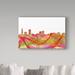 Trademark Fine Art 'Baton Rouge Louisiana Skyline' Graphic Art Print on Wrapped Canvas in White | 30 H x 47 W x 2 D in | Wayfair MW00664-C3047GG