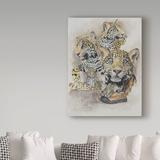 Trademark Fine Art 'Jaguars' Vintage Advertisement on Wrapped Canvas Metal in Green | 32 H x 24 W x 2 D in | Wayfair ALI25440-C2432GG