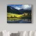 Trademark Fine Art 'Mountain Scene 5' Oil Painting Print on Wrapped Canvas Metal | 24 H x 32 W x 2 D in | Wayfair ALI20237-C2432GG