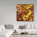 Trademark Fine Art 'Golden Dragon' Acrylic Painting Print on Wrapped Canvas in Brown/Yellow | 14 H x 14 W x 2 D in | Wayfair ALI22726-C1414GG