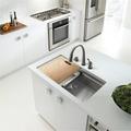 Houzer Contempo 33" L x 18" W Zero Radius Undermount Double Bowl 50/50 Kitchen Sink Stainless Steel in Gray | 10 H x 18 D in | Wayfair CTD-3350-1