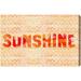 Ivy Bronx Sunshine - Wrapped Canvas Textual Art Print Canvas, Wood in Orange/Red | 10 H x 15 W x 1.5 D in | Wayfair IVYB6069 40309706