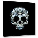 Ivy Bronx Cool Skull Graphic Art on Wrapped Canvas Canvas, Crystal in Black/White | 18 H x 18 W x 2 D in | Wayfair IVYB7330 40406575