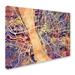Ivy Bronx 'Liverpool England Street Map 2' Graphic Art on Wrapped Canvas Metal in Indigo/Yellow | 24 H x 32 W x 2 D in | Wayfair IVYB6862 40341339