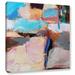 Ivy Bronx Nothing of Everything Painting Print on Wrapped Canvas in Blue/Brown/Pink | 14 H x 14 W x 2 D in | Wayfair IVYB7750 40408491