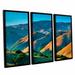 ArtWall Golden Hills by Steve Ainsworth 3 Piece Framed Photographic Print Set Canvas in Blue/Orange | 36 H x 54 W x 2 D in | Wayfair 0ain014c3654f