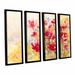 ArtWall Poppy Field by Karin Johannesson 4 Piece Framed Painting Print on Canvas Set Canvas in White | 36 H x 48 W x 2 D in | Wayfair 0joh010d3648f