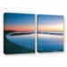ArtWall Sea & Surf by Steve Ainsworth 2 Piece Photographic Print on Wrapped Canvas Set Canvas in Blue/Orange | 18 H x 28 W x 2 D in | Wayfair