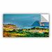 Highland Dunes ArtApeelz Morro Rock And Beach - Print on Plastic/Acrylic in Blue/Brown/Green | 12 H x 24 W x 0.1 D in | Wayfair