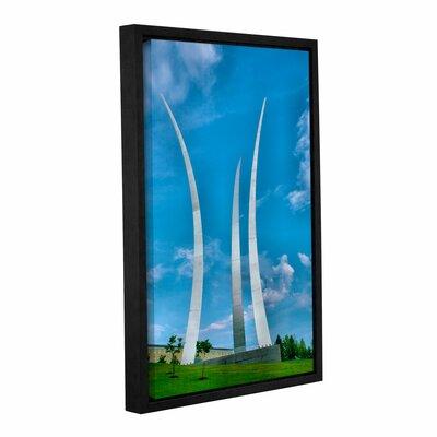 ArtWall Air Force Memorial by Steve Ainsworth Framed Photographic Print on Wrapped Canvas Canvas, Steel in Blue/Green | 2 D in | Wayfair