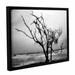 ArtWall Hanging On by Steve Ainsworth Framed Photographic Print on Wrapped Canvas Metal in Black/White | 24 H x 32 W x 2 D in | Wayfair