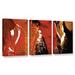 ArtWall 'Slot Canyon Light From Above 5' by Linda Parker 3 Piece Photographic Print on Wrapped Canvas Set Canvas in Brown/Orange | Wayfair
