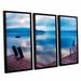 ArtWall Interlude Filtered by Steve Ainsworth 3 Piece Framed Photographic Print Set Canvas in Blue | 36 H x 54 W x 2 D in | Wayfair 0ain065c3654f