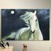 ArtWall Moon Silver by Marina Petro Painting Print on Gallery Wrapped Canvas in Gray/White | 18 H x 24 W x 2 D in | Wayfair 0pet026a1824w