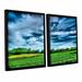 ArtWall Field Of Dreams by Steve Ainsworth 2 Piece Framed Photographic Print on Canvas Set Metal in Blue/Green | 32 H x 48 W x 2 D in | Wayfair