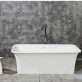 Kingston Brass Aqua Eden 67" x 35" Undermount Soaking Bathtub Solid Surface in White | 23.63 H x 66.94 W in | Wayfair VRTSQ673624