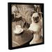 Latitude Run® Café Pug V2 Stay Classy Framed Photographic Print on Wrapped Canvas in White | 36 H x 36 W x 2 D in | Wayfair LATR2851 32222058