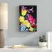 Latitude Run® Yellow Tulips Framed Painting Print on Wrapped Canvas in Black/Pink/Yellow | 8 H x 12 W x 2 D in | Wayfair LATR1293 33279285