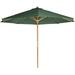 Longshore Tides Humphrey 10-ft Teak Market Umbrella, Wood in Green | 96 H in | Wayfair LNTS2812 40649059