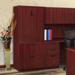 Latitude Run® Legacy Office Storage Cabinet Wood in Brown/Red | 35 H x 35 W x 24 D in | Wayfair LDER3594 42274836