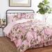 Loon Peak® Shoreham Pink w/ Leafy Oak Camouflage Print Cabin Lodge Comforter Set Polyester/Polyfill/Microfiber in Pink/Yellow | Full | Wayfair