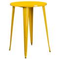 Latitude Run® Quinby 30" Round Metal Indoor-Outdoor Bar Height Table Metal in Yellow | 41 H x 30 W x 30 D in | Wayfair LDER8441 43608649