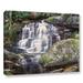 Loon Peak® 'Black water Falls 2' Photographic Print on Canvas in Brown/Gray/Green | 18 H x 24 W x 2 D in | Wayfair LNPK5065 38023850