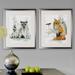 Loon Peak® 'Raccoon & Baby' 2 Piece Framed Print Set Paper in Brown/Gray/Green | Wayfair 3468FA063C5A49FFAB788B0C1AD9E973