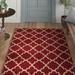 Red 63 x 0.5 in Area Rug - Willa Arlo™ Interiors Hankinson Prague Geometric Area Rug Polypropylene | 63 W x 0.5 D in | Wayfair LFMF2669 42725474