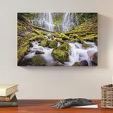 Loon Peak® 'Proxy Falls Oregon 2' by Cody York Photographic Print on Wrapped Canvas in Brown/Green/White | 8 H x 12 W x 2 D in | Wayfair