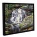 Loon Peak® 'Black Water Falls 2' Framed Photographic Print on Canvas in Brown/Gray/Green | 18 H x 24 W x 2 D in | Wayfair LNPK5064 38023845