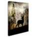 Loon Peak® 'Mystic Deer' Graphic Art Print on Wrapped Canvas in White/Black | 47 H x 35 W x 2 D in | Wayfair LNPK7369 39248385