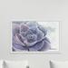 Latitude Run® 'Purple Succulent' Framed Watercolor Painting Print Paper in Indigo | 12 H x 18 W x 1.5 D in | Wayfair LRUN2321 39141191