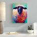 Latitude Run® Suffolk Ewe 4 by Marion Rose - Print on Canvas in Blue/Orange | 24 H x 18 W x 2 D in | Wayfair LRUN3232 39246027