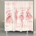 Latitude Run® Shyann Fashion Sketchbook Single Shower Curtain Polyester in Pink/Brown | 71 H x 72 W in | Wayfair LTDR5281 40673540