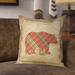 Loon Peak® Jamari Country Cabin Bear Plaid Indoor/Outdoor Throw Pillow Polyester/Polyfill blend | 20 H x 20 W x 20 D in | Wayfair LOPK2353 40673062