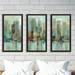 Latitude Run® Morning Reflections' Framed Acrylic Painting Print on Canvas Multi-Piece Image on Acrylic in Green | 33.5 H x 52.5 W x 1 D in | Wayfair