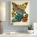 Latitude Run® Papillons 3 by Vintage Apple Collectionon Canvas - Advertisement Print on Canvas in Blue/Green | 19 H x 14 W x 2 D in | Wayfair