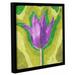 August Grove® 'Pruple for Peace' Framed Graphic Art on Canvas on Wrapped Canvas in White | 36 H x 36 W x 2 D in | Wayfair LTDR7110 41002911