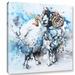 Latitude Run® Sheep 10 V2 Painting Print on Wrapped Canvas in Black/Blue/Brown | 18 H x 18 W x 2 D in | Wayfair LTRN6574 30805695