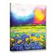 Latitude Run® Down on The Scottish Heather Painting Print on Wrapped Canvas in Blue/Green/Yellow | 24 H x 18 W x 2 D in | Wayfair LTRN6791 30806501