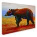 Latitude Run® Blk Bear by Marion Rose - Print on Canvas in Brown/Red/Yellow | 18 H x 24 W x 2 D in | Wayfair LRUN3288 39246251