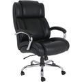 Lorell Big & Tall Leather Executive Chair w/ UltraCoil Comfort Upholstered in Gray | 30.3 W x 27.16 D in | Wayfair LLR99845