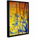 Latitude Run® Autumn Raven Framed Painting Print on Wrapped Canvas in Black/Blue/Green | 18 H x 14 W x 2 D in | Wayfair LTRN5066 30800758