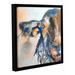 Latitude Run® Sheep 2 Framed Painting Print Canvas in Black/Blue/Orange | 14 H x 14 W x 2 D in | Wayfair LTRN6350 30804906